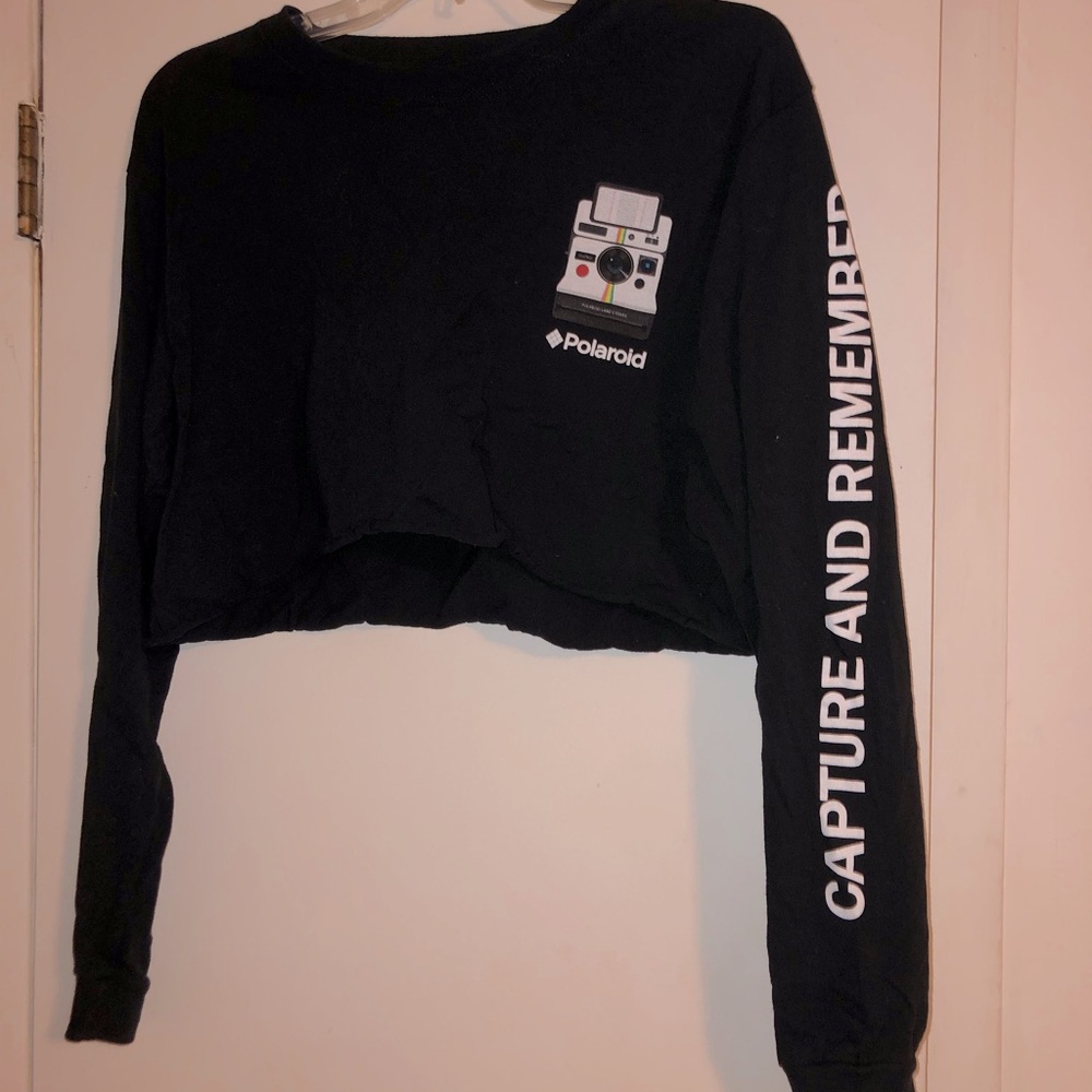 Polaroid cropped long sleeve